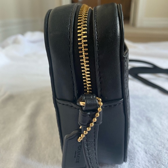 SOLD- Coach Black Leather Crossbody - Picture 6 of 11